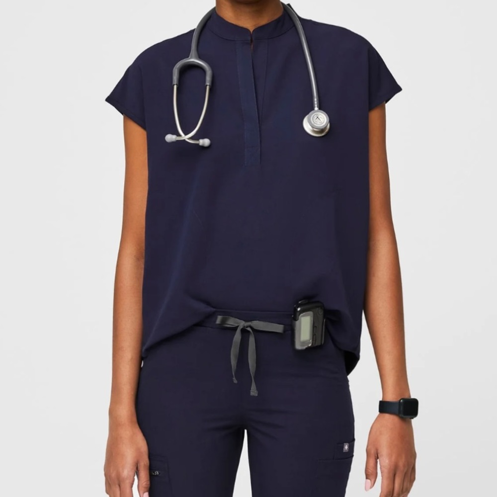 FIGS Navy Rafaela™ Oversized Scrub Top